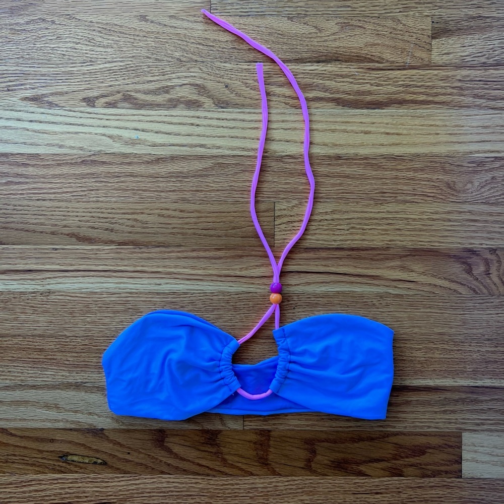 Purple and Pink Halter Bikini Top